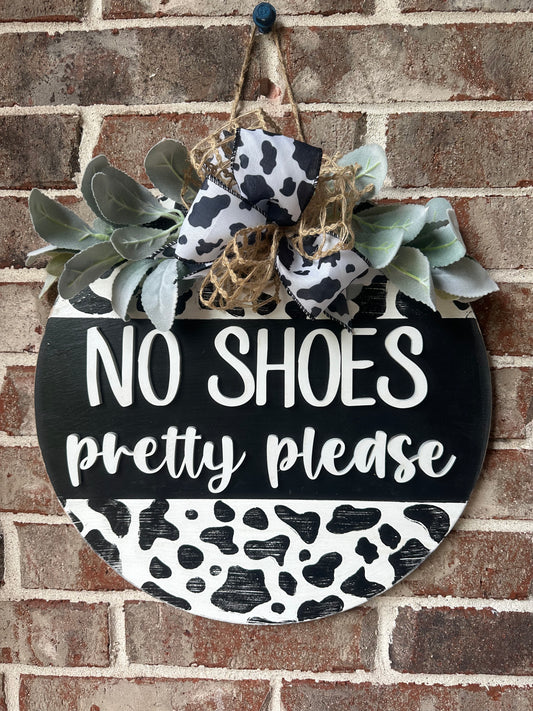 No Shoes Door Hanger