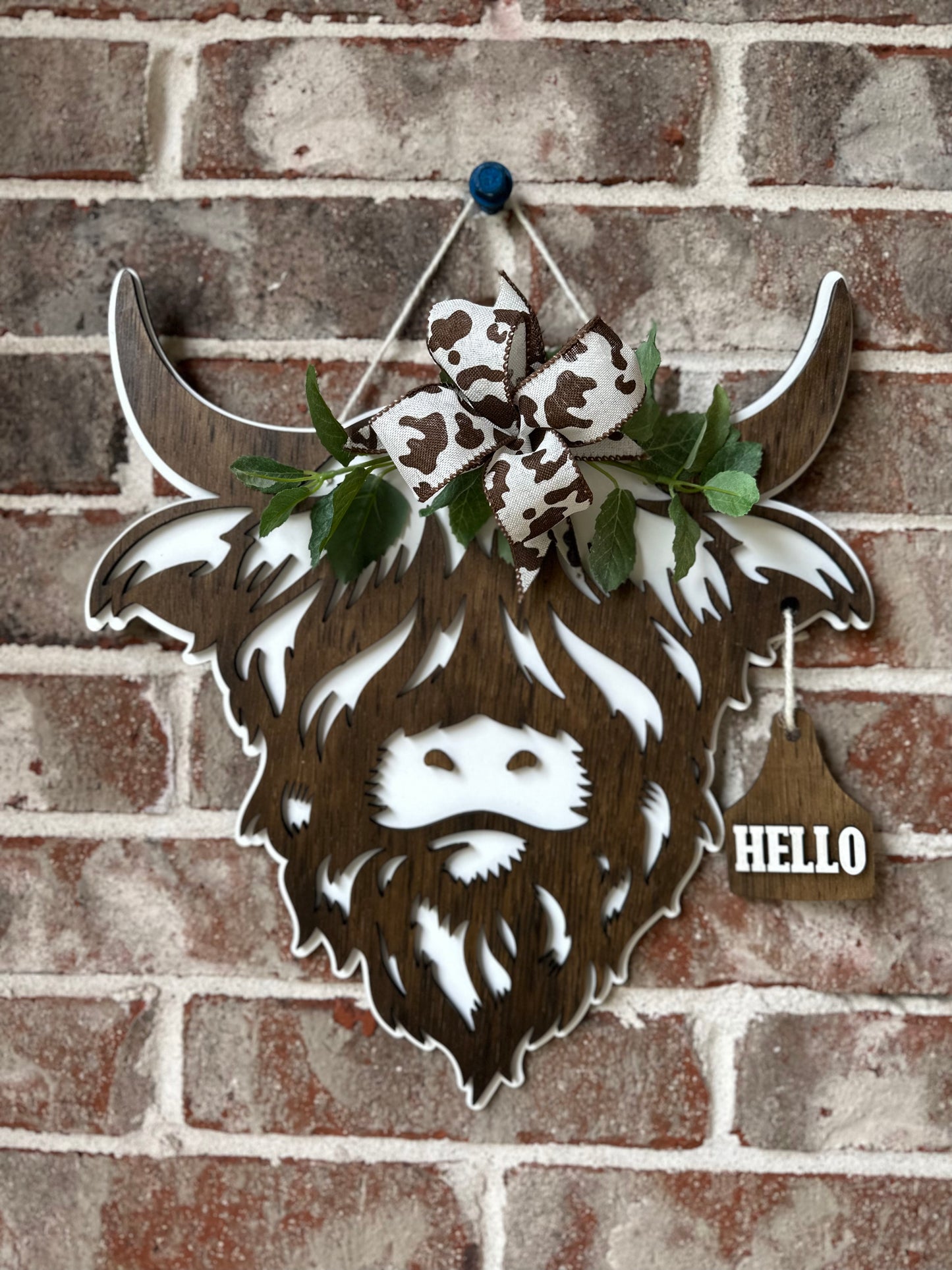 Highland Cow Door Hanger